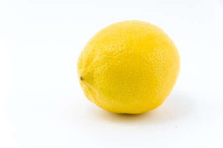 Beautifull yellow lemon on isolated white backgroundの写真素材
