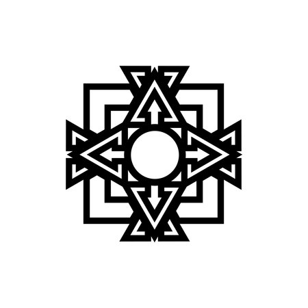 square box ornament logo design template sign. solid and stylish silhouette.のイラスト素材