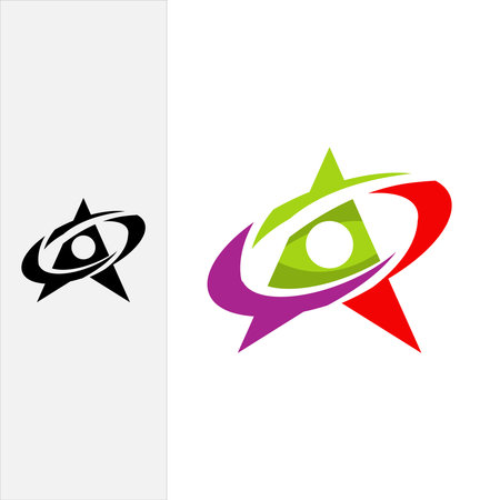 ellipse A lettermark logo design vector template sign icon. solid and stylish silhouette.のイラスト素材