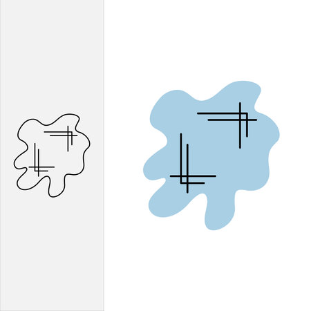 amazing blob frame design template, Solid style and monoline style.のイラスト素材