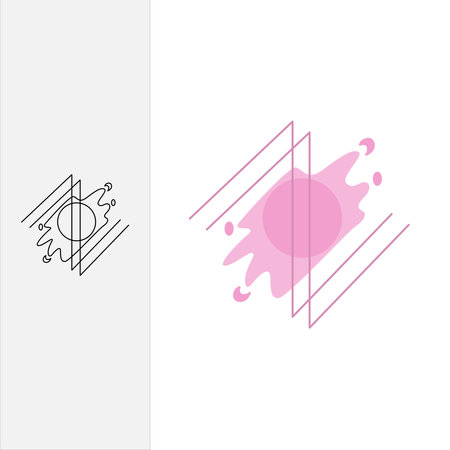 good line and blob design template, Solid style and monoline style.のイラスト素材