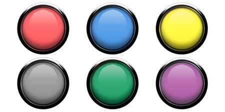 Shiny, glossy orbs in six different colors