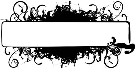 Messy, chaotic, abstract, vector banner / frameのイラスト素材