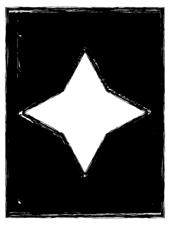 Star Grunge Frameのイラスト素材