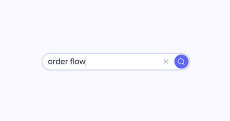 Search for information about order flow in the Internet browser. Typing in a search line on the computer. Data Information Networking Concept with blank search bar.の写真素材