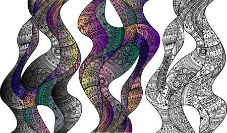 paisley wavesのイラスト素材