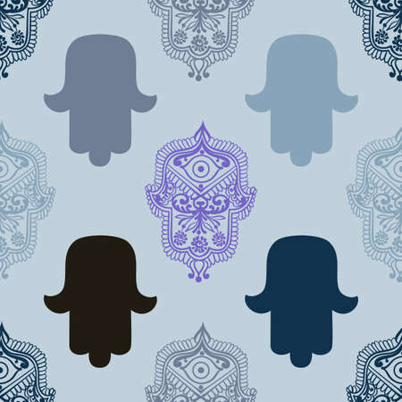 ethnic pattern with hamsa