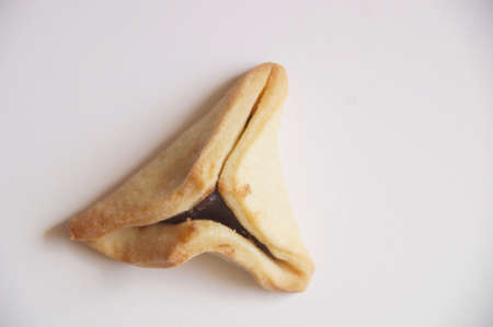 traditional purim triangular pastry stuffed with figsの写真素材