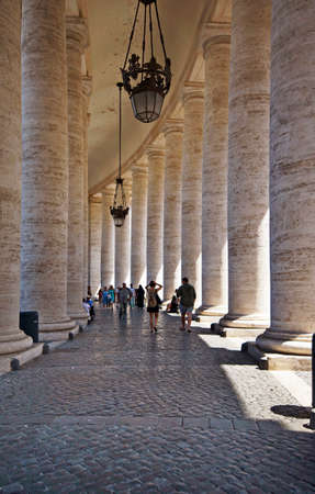 photo of Colonnade around the St. Peters Squareのeditorial素材