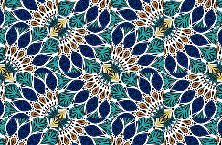 Colorful floral ethnic mandala pattern oriental motiveの写真素材