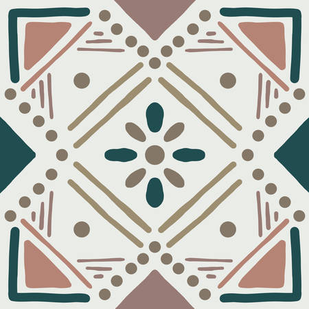 Hand drawn pattern element with ethnic motifの写真素材