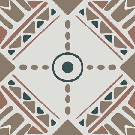 Hand drawn pattern element with ethnic motif