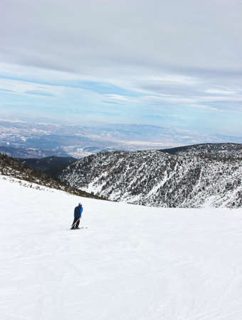 skier at a Borovets Ski Resort, Bulgariaの写真素材