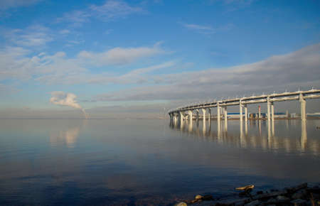 The overpass of the Western Expressway Diameter in St. Petersburgの写真素材