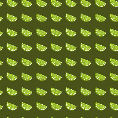 Seamless pattern with lime slices. Vector citrus fruit pattern. Summer design with juicy fruit....