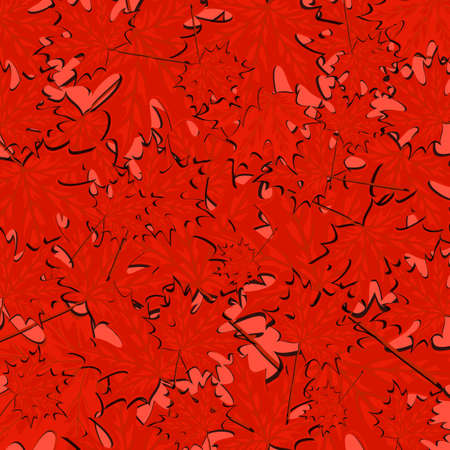 Canada red maple leaves background. Happy Canada Day poster, vector illustration or greeting cardのイラスト素材