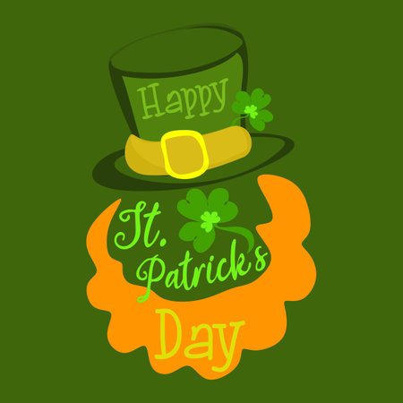 Happy St. Patricks Day vector illustration for poster or cardのイラスト素材