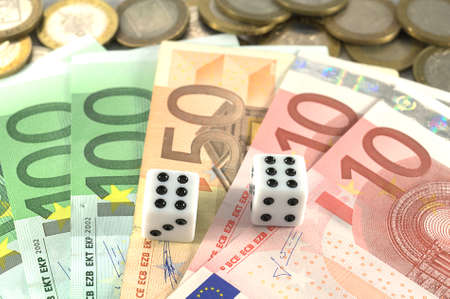 Win and get your euro money and coinsの写真素材