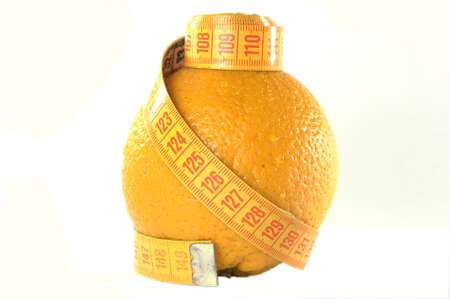 Orange and the sartorial meter as symbol of dietの写真素材