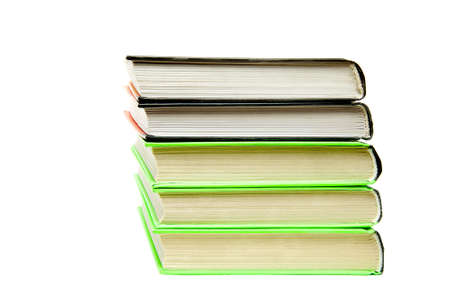 Stack of books isolated on the white