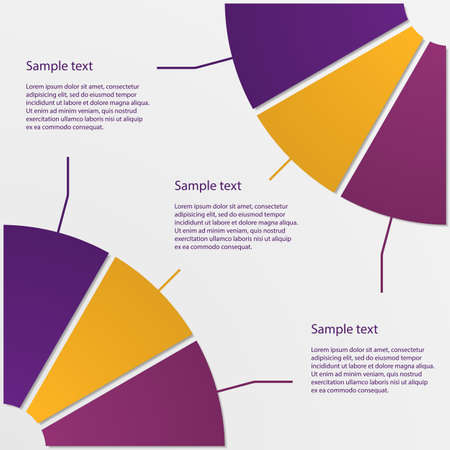 Vector illustration infographic radial shapeのイラスト素材
