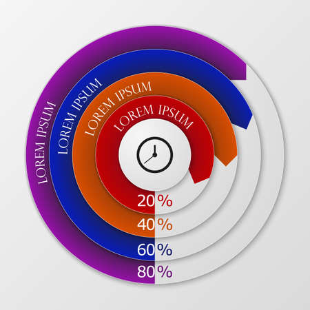 Vector illustration infographics with circles.のイラスト素材
