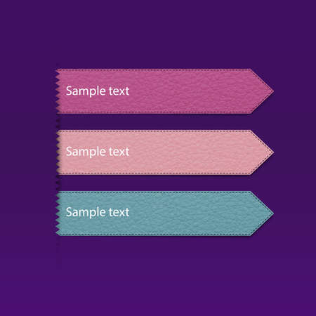 Vector illustration of a leather strap on a purple background.のイラスト素材