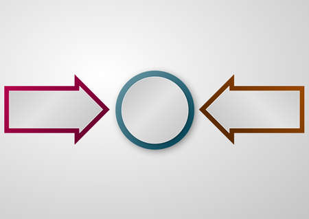 Vector illustration of a circle of arrows.のイラスト素材