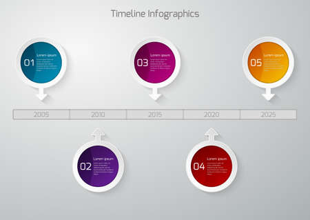 Vector illustration Timeline Infographic.のイラスト素材