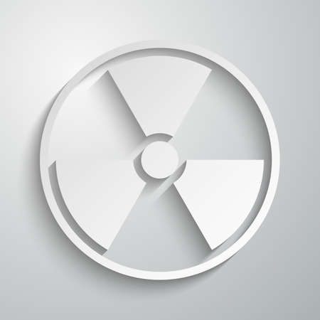 Vector illustration of a radiation sign paper.のイラスト素材