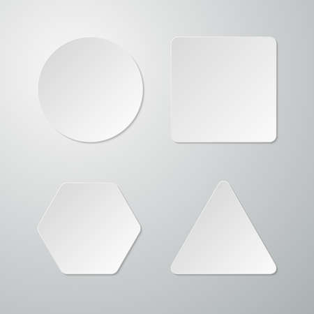 Vector illustration set of paper figures.のイラスト素材