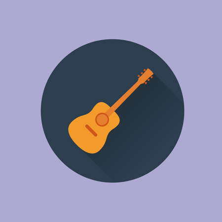 Vector illustration icon guitar flat.のイラスト素材
