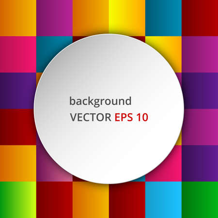Vector illustration of a colored background with a paper circle.のイラスト素材