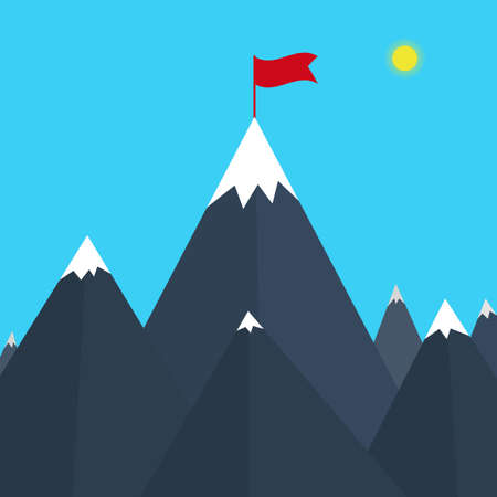 Vector illustration of a mountain.のイラスト素材
