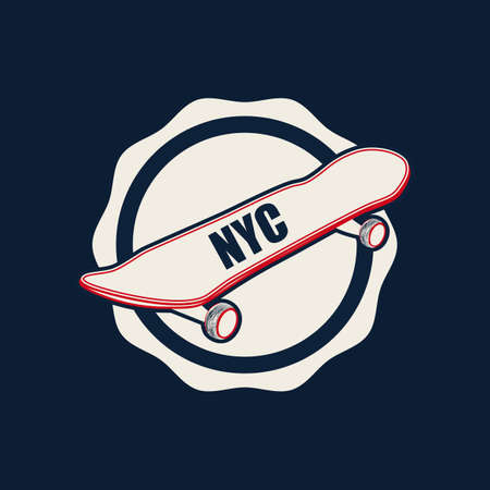 Skate typography, t-shirt graphics. Vector illustration.のイラスト素材