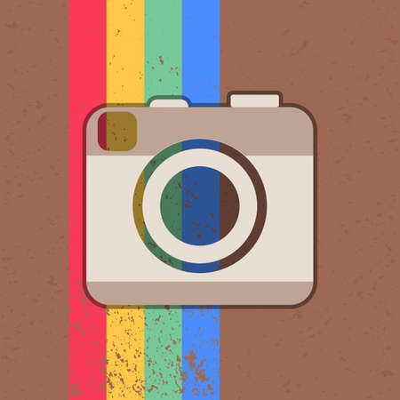 camera typography, t-shirt graphics. Vector illustration.のイラスト素材