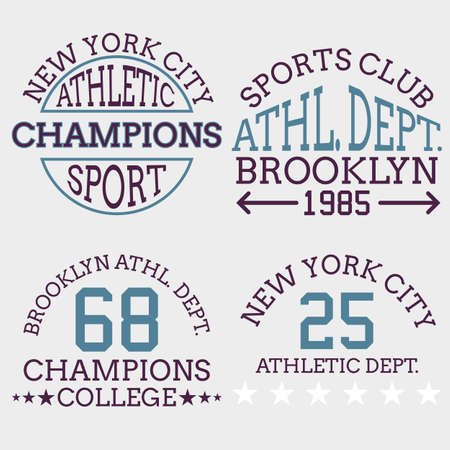athletic nyc  typography tshirt graphics. Vector illustration.のイラスト素材