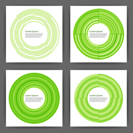 Stock Vector Design template square cards with circles.のイラスト素材