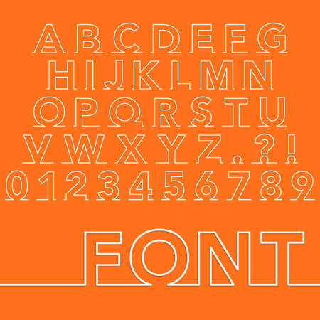 Vector illustration of a linear font.のイラスト素材