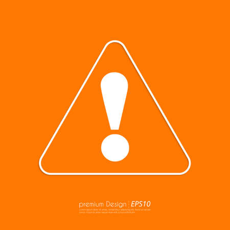 Stock Vector Linear icon attention. Flat design.のイラスト素材