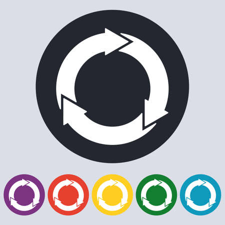 Stock Vector Linear icon three arrows. Flat design.のイラスト素材