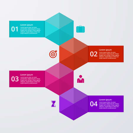 Vector illustration infographics four options.のイラスト素材