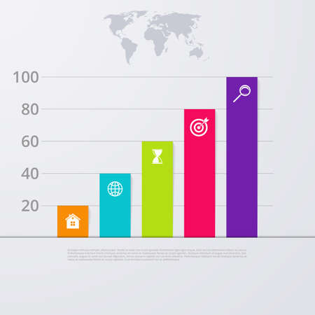 Vector illustration infographic five options.のイラスト素材