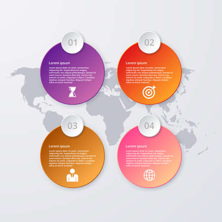 Vector illustration of circles infographics.のイラスト素材