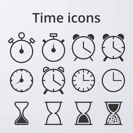 Stock Vector Clock set icons.のイラスト素材