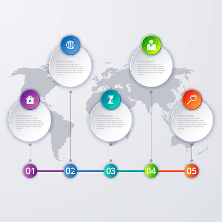 Vector illustration of a timeline infographics.のイラスト素材