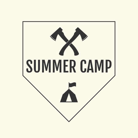 Vector illustration. summer camp.のイラスト素材