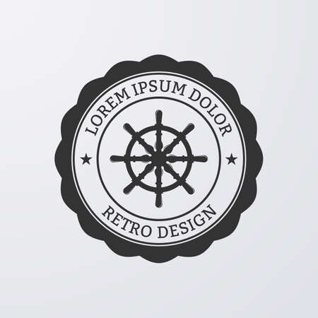 Vector illustration. Logo nautical theme.のイラスト素材