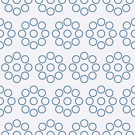 Vector illustration of a seamless pattern of circles.のイラスト素材