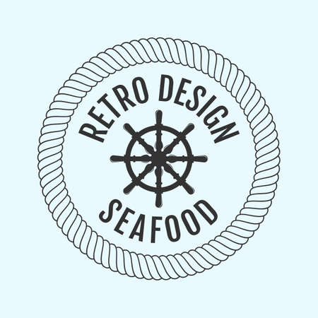 Vector illustration. The minimalist retro logo.のイラスト素材